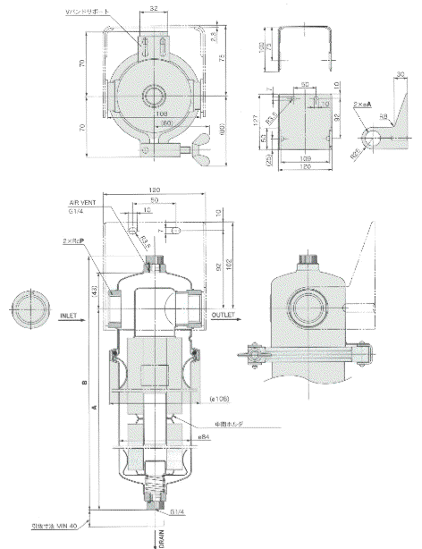 半額 プロキュアエース3M ステンレス焼結金網製フィルターカートリッジ 5μm 20インチ 417-5654 ESNC02NN005N 1本 